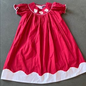 NWOT Smocked Santa Holiday Christmas Dress